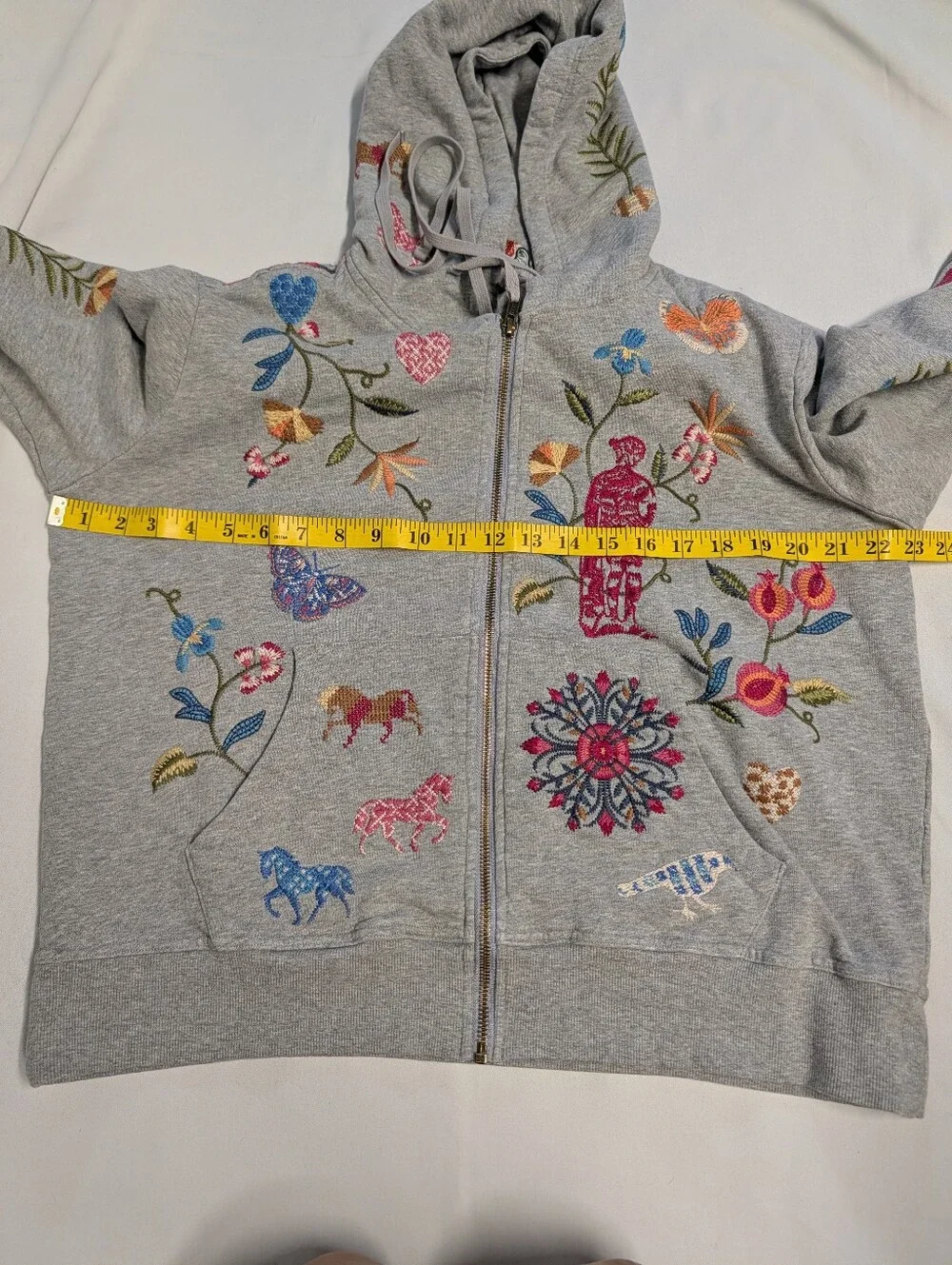 Johnny Was ADELA Heather French Terry Jogger Matching Set Hoodie & Pants Size M